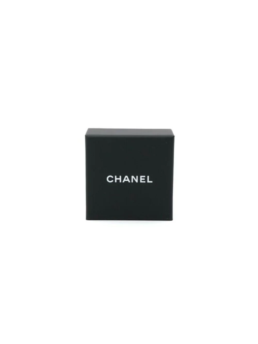 Chanel Earrings Gold Black CC Logo Hoop